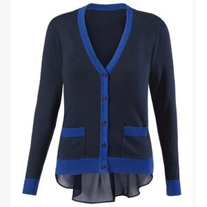 CAbi Navy Michelle cardigan. Size M
